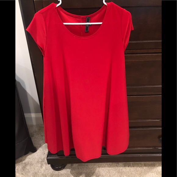 red business casual dress